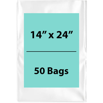 Clear poly bags Flat 14 inch (width) X 24 inch (Height) LDPE